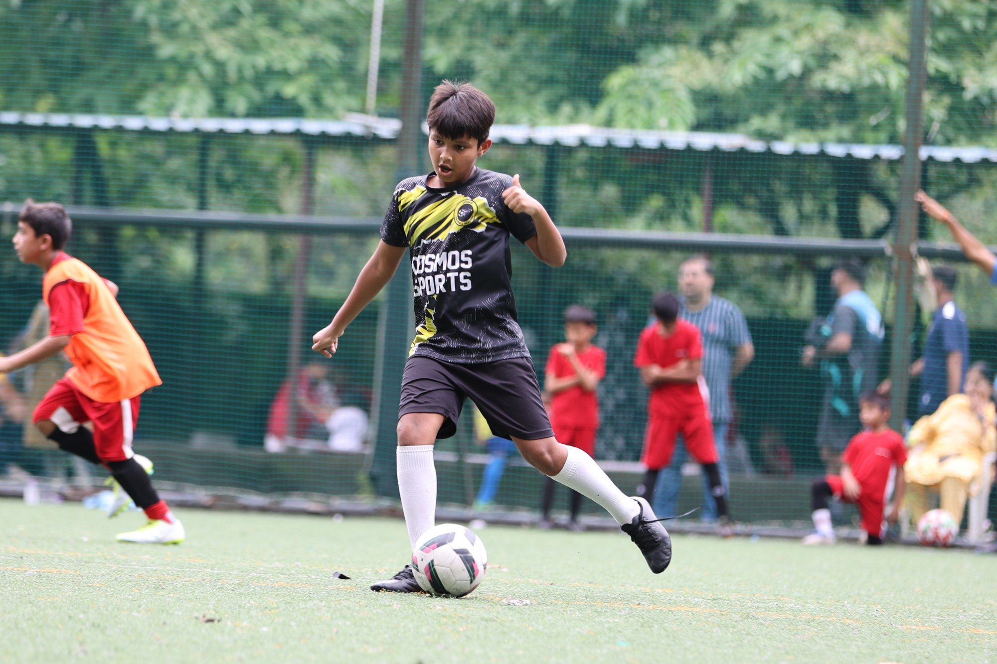 A player taking a shot