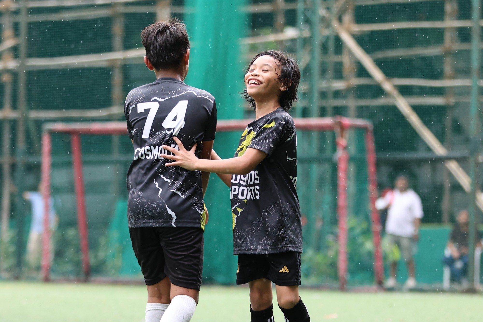 Teammates celebrating